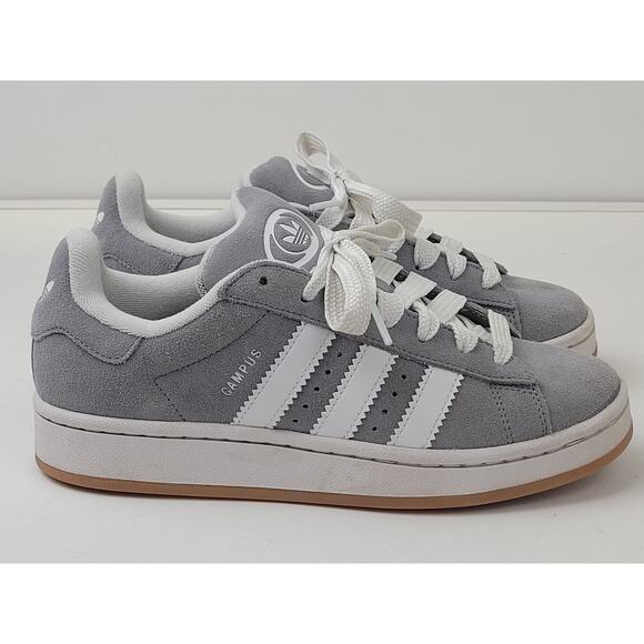 adidas Campus Ortholite Grey Suede Lace-up Sneakers Women's Sz 5.5 - Picture 1 of 8